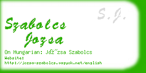 szabolcs jozsa business card